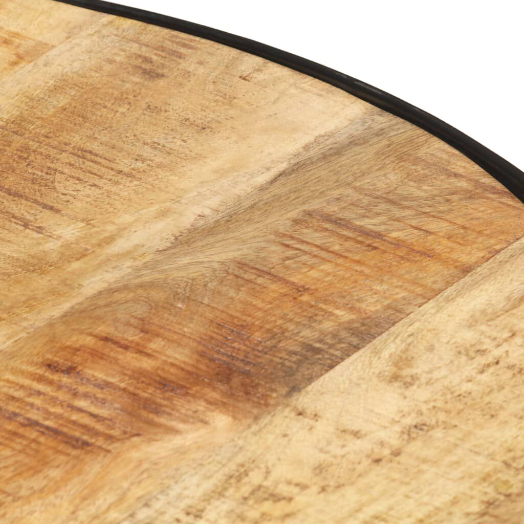 vidaXL Coffee Table Black 68x68x36 cm Solid Rough Mango Wood