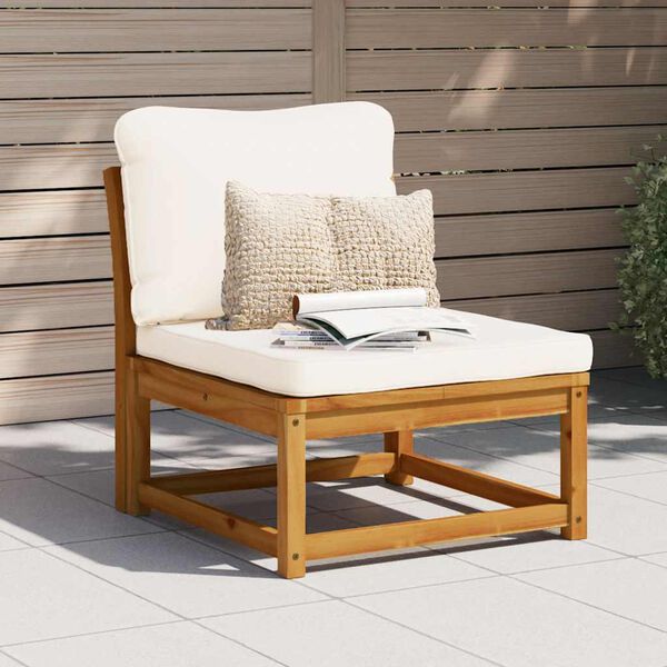 vidaXL Garden Sofa with Cushions Solid Wood Acacia
