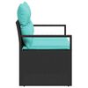 vidaXL Garden Sofa with Cushion 120 x 62 x 69 cm Poly Rattan
