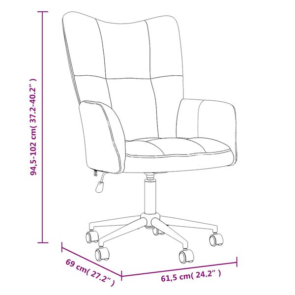 vidaXL Relaxing Chair Dark Green Velvet