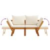 vidaXL Garden Bench with Cushions 2-in-1 Solid Wood Acacia