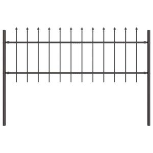vidaXL Garden Fence Grey 1.7 x 0.6 m Powder-coated steel