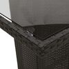 vidaXL Garden Table with Glass Top Black 190x80x75 cm Poly Rattan