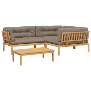 vidaXL 4 Piece Garden Pallet Sofa Set with Cushions Solid Wood Acacia