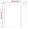 vidaXL Garden Planter Galvanised Steel 80x80x68 cm Green