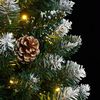 vidaXL Artificial Slim Christmas Tree 300 LEDs 180 cm