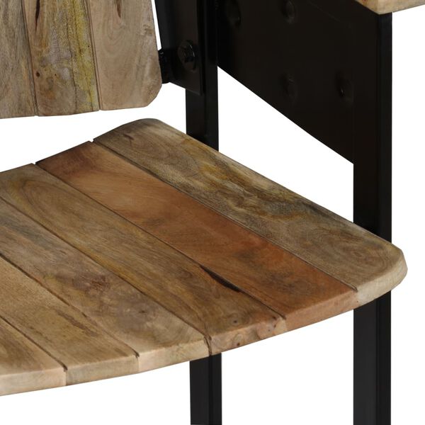 vidaXL 2-Seater Bench Solid Mango Wood and Steel