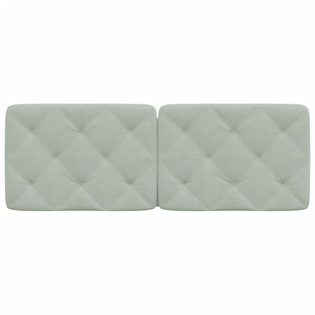 vidaXL Headboard Cushion Light Grey 137 cm Velvet
