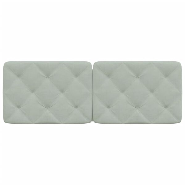 vidaXL Headboard Cushion Light Grey 137 cm Velvet