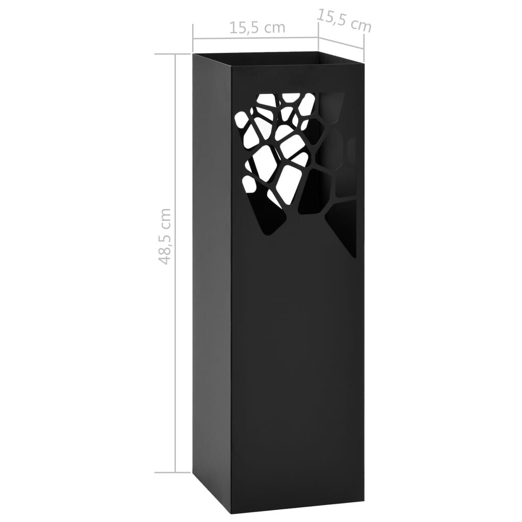 vidaXL Umbrella Stand Stones Steel Black