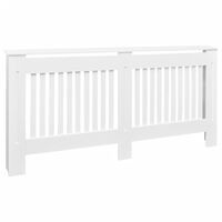 vidaXL Radiator Cover White MDF 172 cm