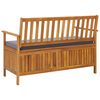 vidaXL Garden Storage Bench 120 cm Solid Acacia Wood