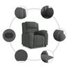 vidaXL Recliner Chair Dark Grey Fabric