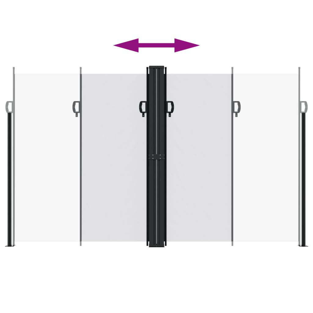 vidaXL Retractable Side Awning White 200x600 cm