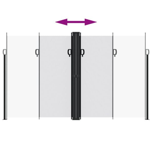 vidaXL Retractable Side Awning White 200x600 cm