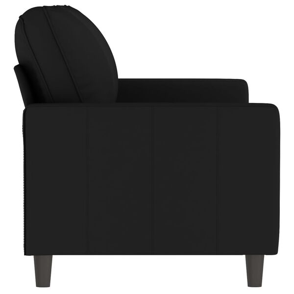 vidaXL 2-Seater Sofa Black 140 cm Velvet