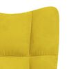 vidaXL Relaxing Chair with a Stool Mustard Yellow Velvet