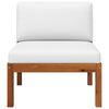 vidaXL Garden Middle Sofa with Cushions Wood Acacia&Rope