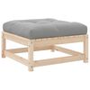 vidaXL Garden Footstool with Cushion Solid Wood Pine