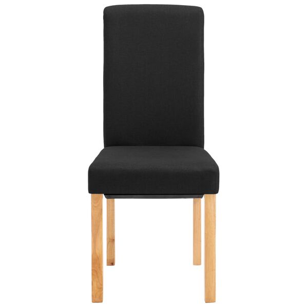vidaXL Dining Chairs 2 pcs Black Fabric