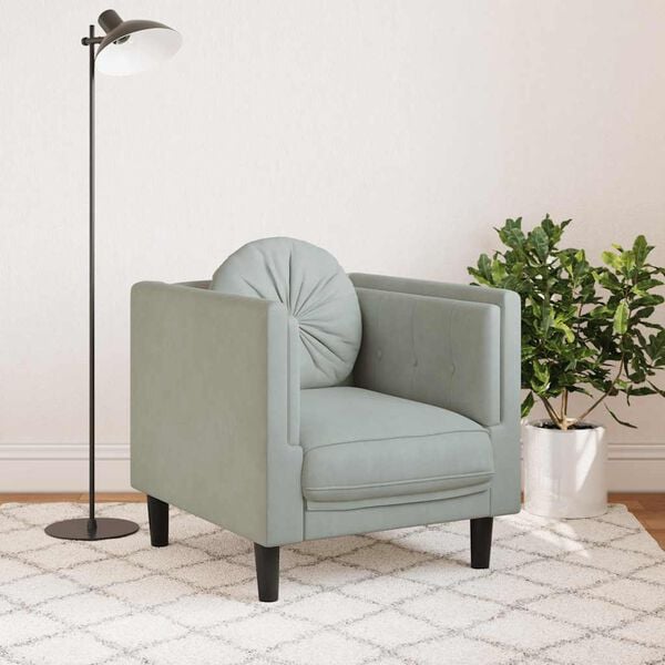 vidaXL Sofa with Cushions 2-Seater Dark Green Velvet