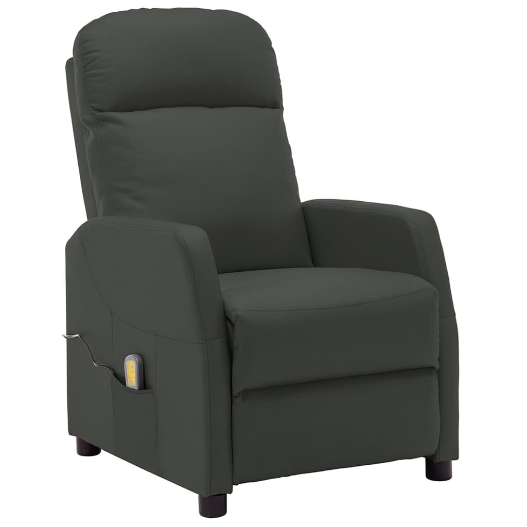 vidaXL Electric Massage Chair Anthracite Faux Leather