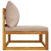 vidaXL Garden Middle Sofa with Taupe Cushions Solid Wood Acacia