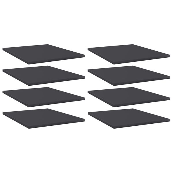 vidaXL Bookshelf Boards 8 pcs Grey 40x50x1.5 cm Engineered Wood