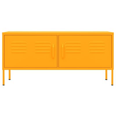 vidaXL TV Cabinet Mustard Yellow 105x35x50 cm Steel