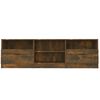 vidaXL TV Cabinet Smoked Oak 150x33.5x45 cm Engineered Wood