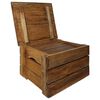 vidaXL Storage Crate Set 2 Pieces Solid Mahogany Wood