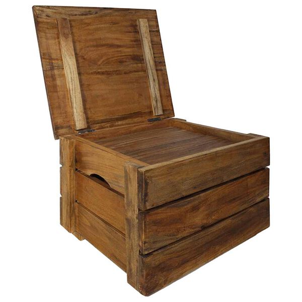 vidaXL Storage Crate Set 2 Pieces Solid Mahogany Wood