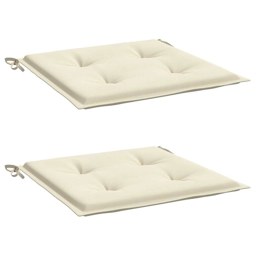vidaXL Garden Chair Cushions 2 pcs Cream 40x40x4 cm Oxford Fabric