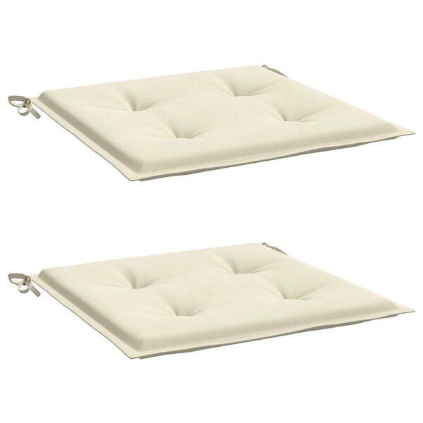 vidaXL Garden Chair Cushions 2 pcs Cream 40x40x4 cm Oxford Fabric