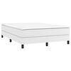 vidaXL Box Spring Bed Frame White Full Faux Leather (US Only)