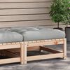 vidaXL Garden Footstool with Cushion Solid Wood Pine