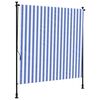 vidaXL Outdoor Roller Blind Blue and White 150x270 cm Fabric&Steel