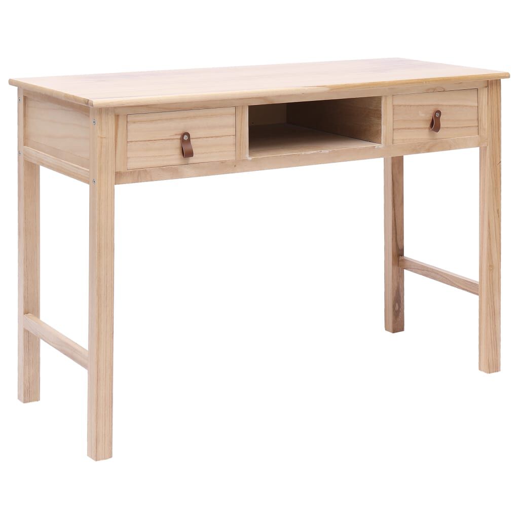 vidaXL Writing Desk Natural 110x45x76 cm Wood