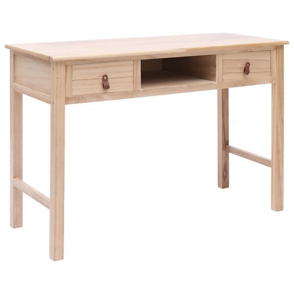 vidaXL Writing Desk Natural 110x45x76 cm Wood
