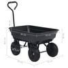 vidaXL Garden Tipping Hand Cart 300 kg 75L Black