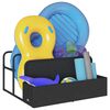 vidaXL Poolside Float Storage Black 110x100x57 cm Poly Rattan