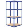 vidaXL 4-Layer Shelves 5 pcs Blue Steel&Engineered Wood