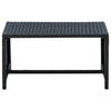 vidaXL 4 Piece Garden Lounge with Cushions Set Poly Rattan Black