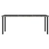 vidaXL Garden Dining Table Grey 180x70x73 cm Poly Rattan