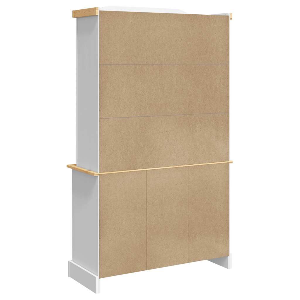 vidaXL Highboard Corona White 112x43x196 cm Solid Wood Mexican Pine