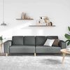 vidaXL Living Room Couch Dark Grey 250 x 77 x 76 cm Polyester