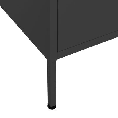 vidaXL Storage Cabinet Black 80x35x101.5 cm Steel