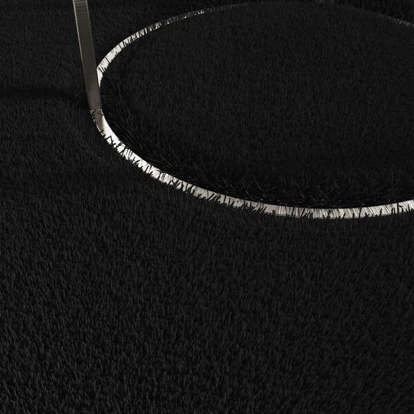 vidaXL Washable Rug Soft Shaggy Black 160x230 cm Anti Slip