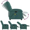 vidaXL Massage Recliner Chair Dark Green Fabric