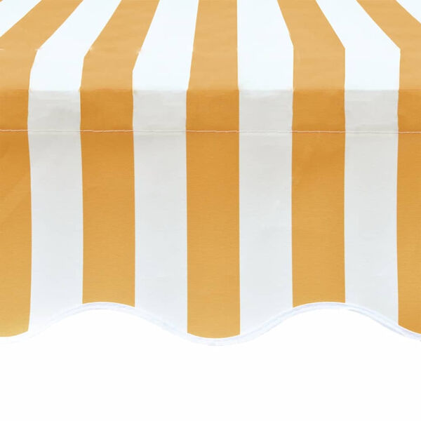 vidaXL Awning Top Sunshade Canvas Sunflower Yellow & White 4 x 3 m